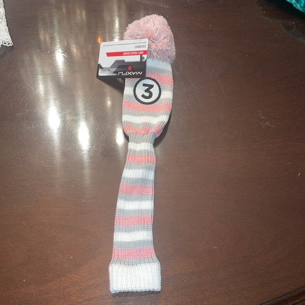 MAXFLI Golf Knit Pink 3‎ Wood Head Cover NWT
